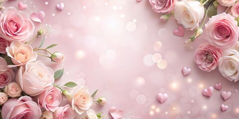 pink romantic background with soft pastel tones, perfect for valentine's day or wedding designs, pin