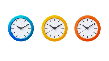 Isolated clock icon, representing time with a watch, minute, hour, circle, and round second, as an illustration symbol in a design and graphic concept, featuring a countdown timer