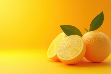 A green grapefruit is cut in half and placed on a green background