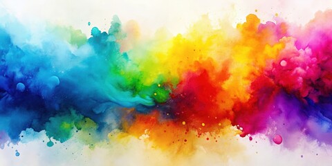 Wall Mural - Abstract watercolor background with colorful stains , artistic, texture, paint, vibrant, colorful, art, backdrop, creative