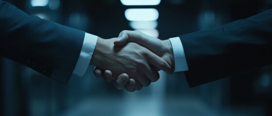 Poster - A handshake symbolizes agreement and collaboration in business, fostering vital communication and connections for partnerships, reflecting commitment and trust to aid negotiations and teamwork