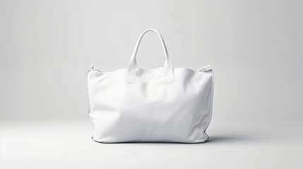 Canvas Print - Mockup of a Bag on a Light Background for Product Presentation and Branding Design