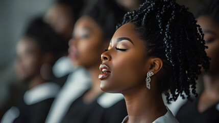 Hallelujah - a choir of black women singing in church