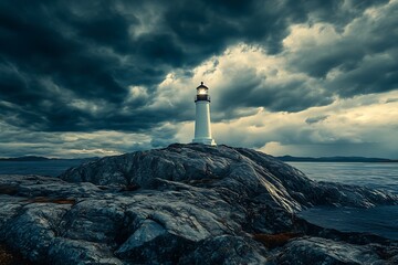 Poster - lighthouse on the coast