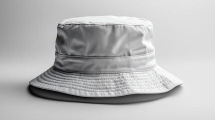 Poster - Plain White Bucket Hat Generative AI