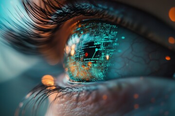 Poster - Futuristic Eye Technology A Vision of Innovation for Business Growth and Development in an EverEvolving Landscape of Technology and Strategy that Enhances Productivity and Connectivity