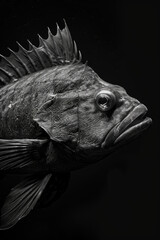 portrait studio photograph of john dory black and white