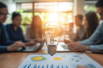 Poster - The Creative Business Team is actively collaborating to generate and brainstorm innovative ideas that lead to groundbreaking solutions for the future, enhancing communication and connectivity