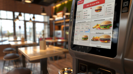 Sticker - self service terminal showing menu ready to roder