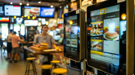 Sticker - self service terminal showing menu ready to order
