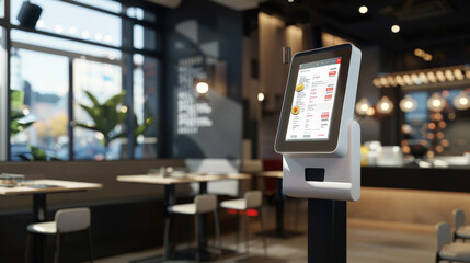 Sticker - self service terminal showing menu ready to order
