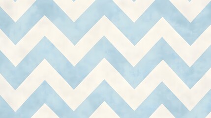 A seamless pattern of blue and white chevron stripes, hand-drawn with fine lines and strokes, in a soft pastel color palette, detailed and hyper-realistic in appearance