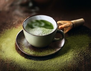 Cup of matcha tea