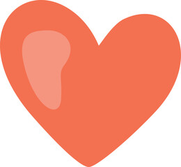 Wall Mural - heart symbol. red love icon. romantic sign