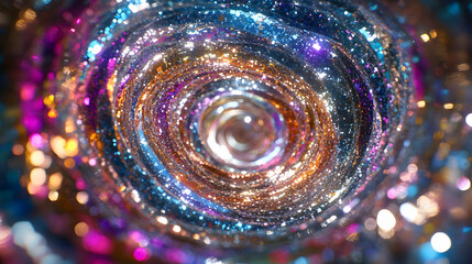 Wall Mural - abstract colorful glitter swirl background