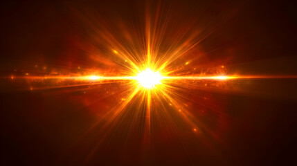 Wall Mural - Bright Golden Light Burst Abstract Background
