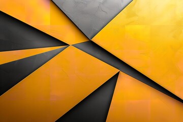Poster - Corporate Template in Yellow, Black, and Grey on Contrast. Generative Ai