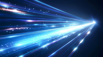 illustration of light ray, stripe line with blue light, speed motion background. vector design abstr