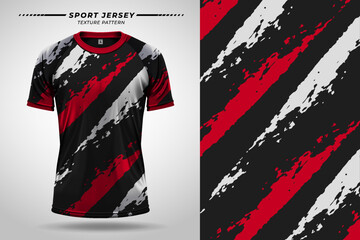 Wall Mural - Sport jersey kit texture with vector mockup for custom athletic apparel design and sports uniform