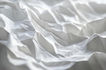 Poster - Abstract Crumpled White Paper Texture with Soft Shadows