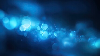 Poster - Blue bokeh lights background. Use for presentations, websites or designs.