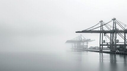 a modern, clean, linear image representing a progressive, contemporary port or harbour