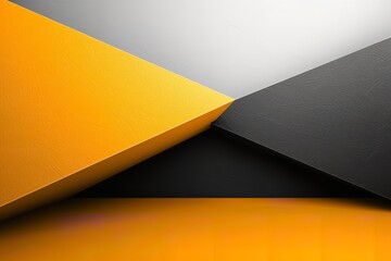 Poster - Corporate Template in Yellow, Black, and Grey on Contrast. Generative Ai