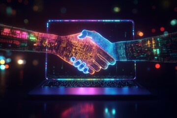 Aufkleber - Digital Partnership A New Era of Business Collaboration is transforming industries and entrepreneurship, driven by advanced technology and communication tools, bringing significant change
