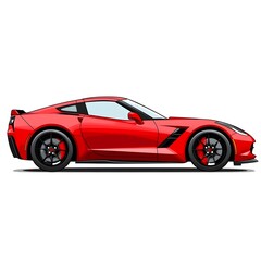 Red sports car illustration.