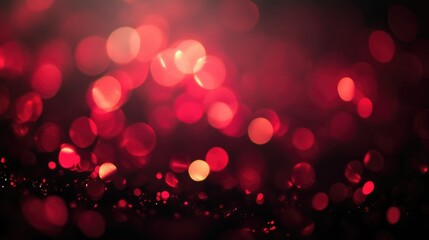 Red glitter bokeh vintage lights 