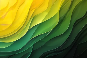 Poster - Abstract backdrop, green, yellow, and black. Generative Ai