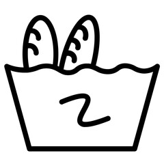 Poster - Bag Cooking Food Line Icon