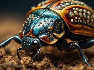 close up of a beetle