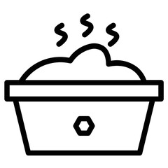 Poster - Dinner Food Kitchen Line Icon