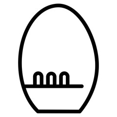 Wall Mural - Egg Kitchen Cooking Line Icon