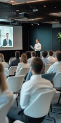 Aufkleber - The business presentation during the conference will include a remote participant, allowing for an engaging and collaborative experience for everyone involved in the discussion and learning process