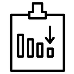 Sticker - Analysis Estimate Data Line Icon