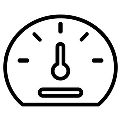 Wall Mural - Analysis Speed Meter Line Icon