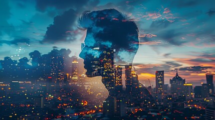 Business concept for information, communication, connection technology
