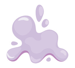 Poster - Purple liquid splash flat vector illustration isolated on white background Abstract modern and minimalistic art graphic with smooth and dynamic shape