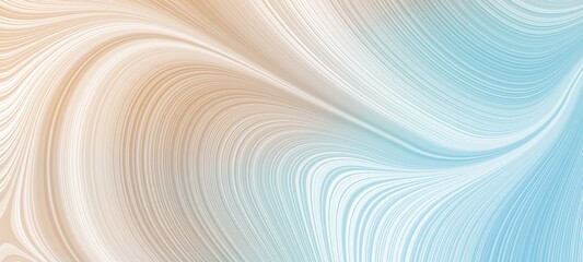 Wall Mural - Abstract inconspicuous header with elegant abstract waves illustration with beige gray, teal blue and light slate gray