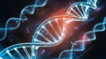 Detailed 3D Representation Of A DNA Helix Highlighting The Structure Of Genetic Material In Molecular Biology