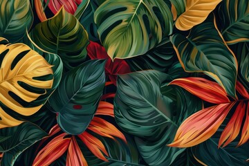 Tropical Leaves Pattern