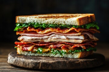 Wall Mural - Delicious and Savory Club Sandwich