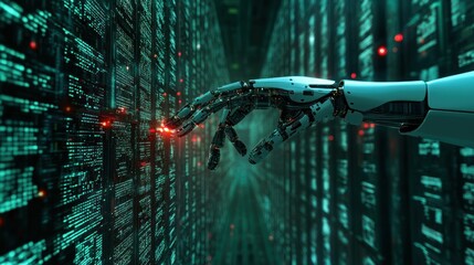 Poster - Robotic Hand Interacting with a Wall of Binary Code