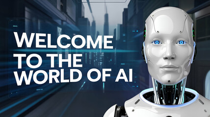welcome to the world of ai robot programmer technology future concept