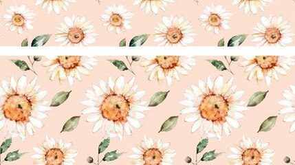 Canvas Print - A beautiful watercolor vintage pattern 