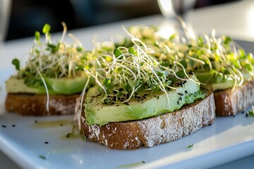 Poster - Avocado Toast with Microgreens