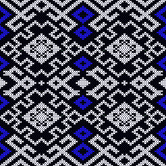 Wall Mural - Geometric Ethnic Pattern Design Background or Wallpaper.fashion design , Knitting Pattern. 