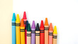 © Tark - Colorful wax crayons set for preschool back to school theme with blank area. Generative AI